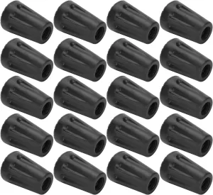 Cane Tips, Hiking Pole Tips with 20pcs Plastic Trekking Pole Tips for Walking Stick