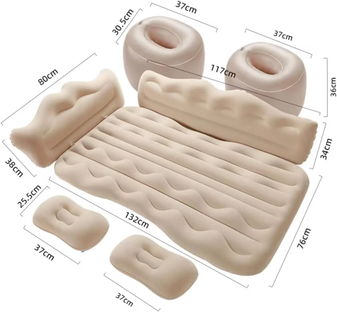 Car Air Mattress for Cadillac Escalade (6Seats) 2015 2016 2017 2018 2019 Thickened Durable Car Camping Air Mattress Bed with Air Pump Inflatable Sleeping Mat,B