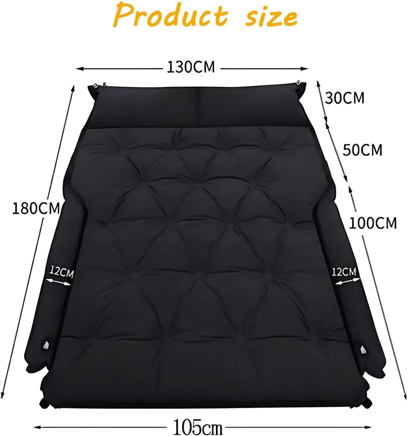 Car Air Mattress for Volkswagen VW Tiguan 2018-2024,Portable Self Inflating Cushion,Multifunctional Bed Inflatable Mat,Travel Home Sleeping Pad Cot Ideal for Road Trips Camping,Black