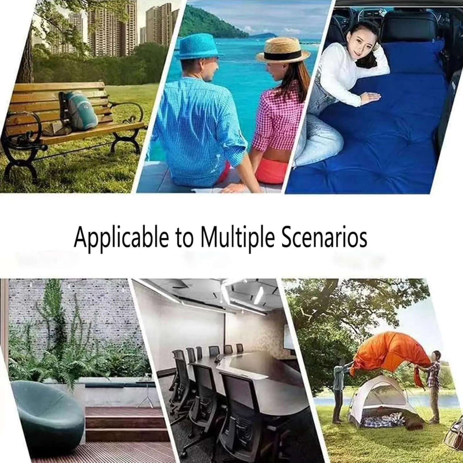 Car Air Mattress for Volkswagen VW Tiguan 2018-2024,Portable Self Inflating Cushion,Multifunctional Bed Inflatable Mat,Travel Home Sleeping Pad Cot Ideal for Road Trips Camping,Black