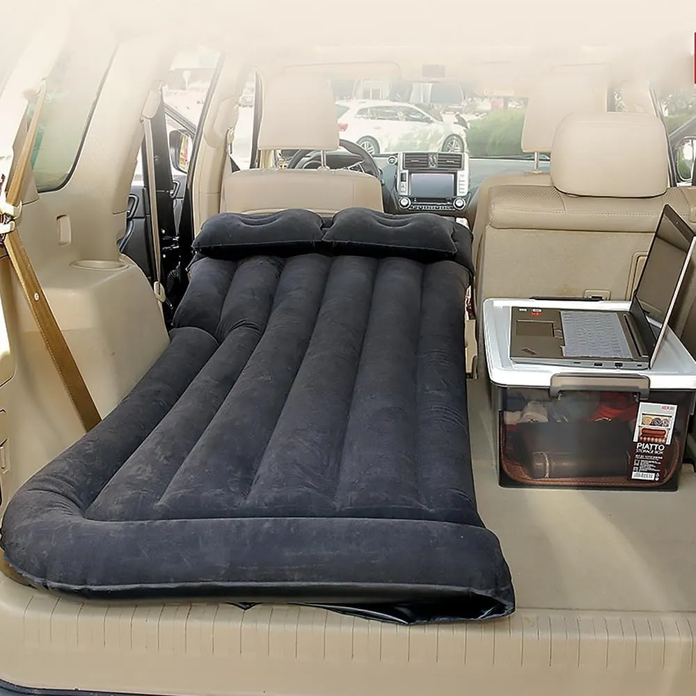 Car Inflatable Mattress for Ford F-150/F150 2015-2018 2019 2020 2021 2022 2023 2024 Rear Trunk Air Cushion Camping Travel Folding Self Inflating Sleeping Pad Back Seat Air Mattresses,Grey1