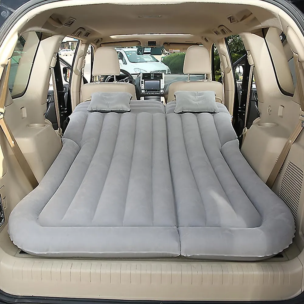 Car Inflatable Mattress for Ford F-150/F150 2015-2018 2019 2020 2021 2022 2023 2024 Rear Trunk Air Cushion Camping Travel Folding Self Inflating Sleeping Pad Back Seat Air Mattresses,Grey1