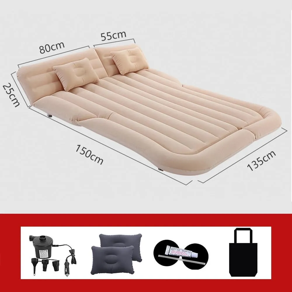 Car Inflatable Mattress for Ford F-150/F150 2015-2018 2019 2020 2021 2022 2023 2024 Rear Trunk Air Cushion Camping Travel Folding Self Inflating Sleeping Pad Back Seat Air Mattresses,Grey1