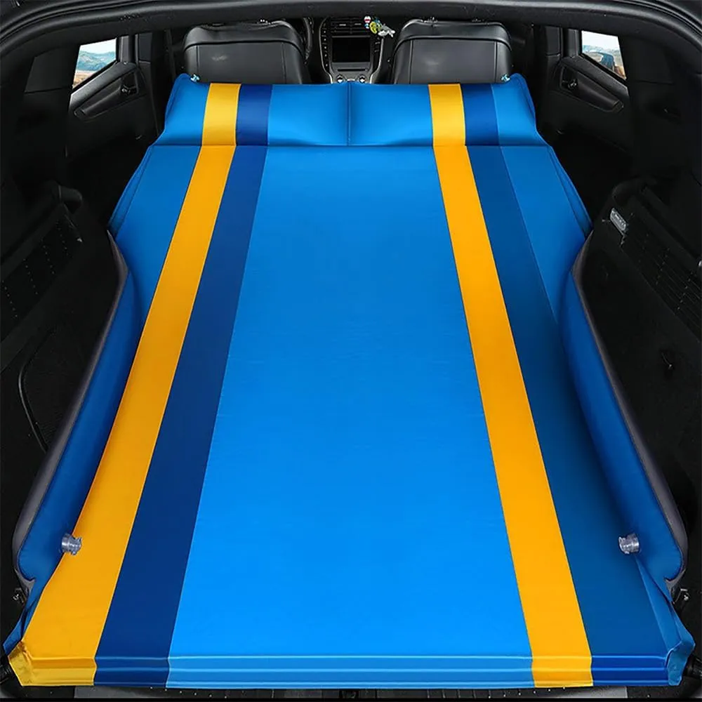Car Inflatable Mattress for Subaru Forester 2014 2015 2016 2017 2018 Self Inflating Sleeping Pad Thickened Air Bed Cushion Camping Travel Mattress Multifunctional,Blue-Yellow