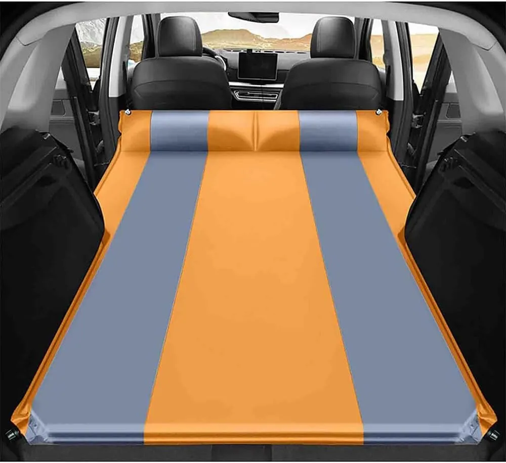Car Inflatable Mattress for Tahoe 2021 2022 2023 2024 Self Inflating Sleeping Pad Thickened Air Bed Cushion Camping Travel Mattress Multifunctional,Orange