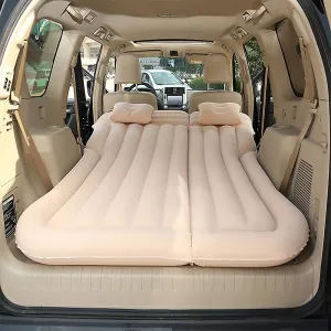 Car Inflatable Mattress for Toyota Camry 2012 2013 2014 2015 2016 2017 Rear Trunk Air Cushion Camping Travel Folding Self Inflating Sleeping Pad Back Seat Air Mattresses,Beige