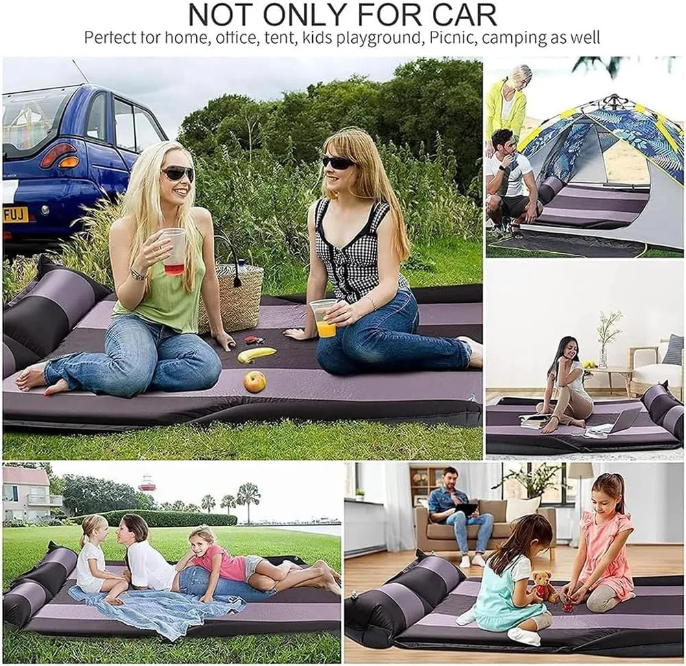 Car Inflatable Mattress for Toyota Sienna 2021 2022 2023 2024 Self Inflating Sleeping Pad Thickened Air Bed Cushion Camping Travel Mattress Multifunctional,Orange