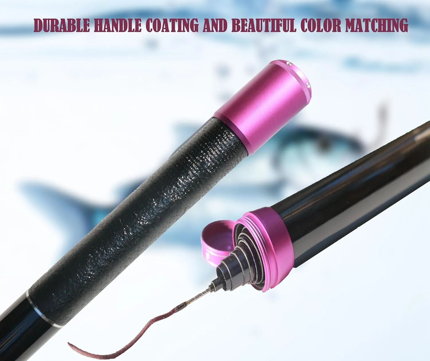 Carbon Fiber Telescopic Fishing Rod 26.6FT Portable Ultralight Fly Rod Tenkara Rods Collapsible Bass Crappie Full Kit Pocket Fishing Pole Bamboo Fishing Pole
