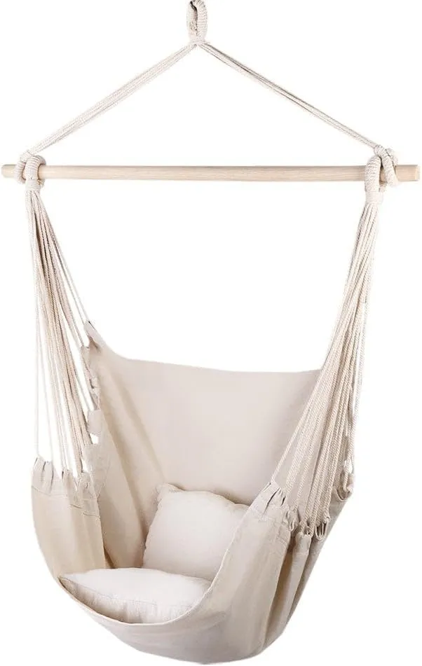 Chair Portable Camping Swing Hanging Hammocks, with 2 Cushions Pillows