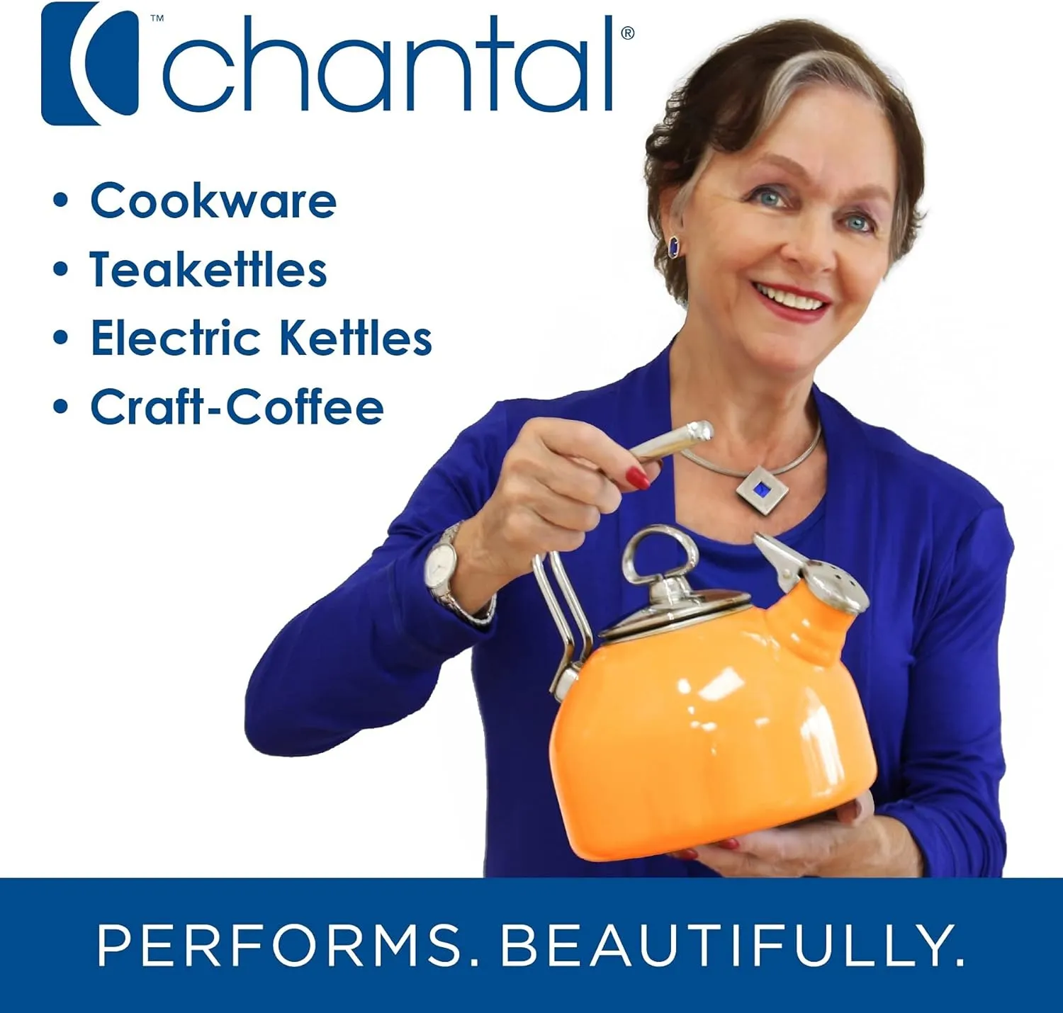 Chantal 3.Clad Tri-Ply Stainless Steel Cookware, 4 pc Brunch Set, Ceramic Non Stick