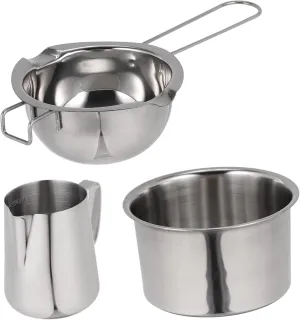 Ciieeo Stainless Steel Baking Chocolate Pan Melting Pot for Cheese Butter Safe Handle Design Compact for Hiking Picnic