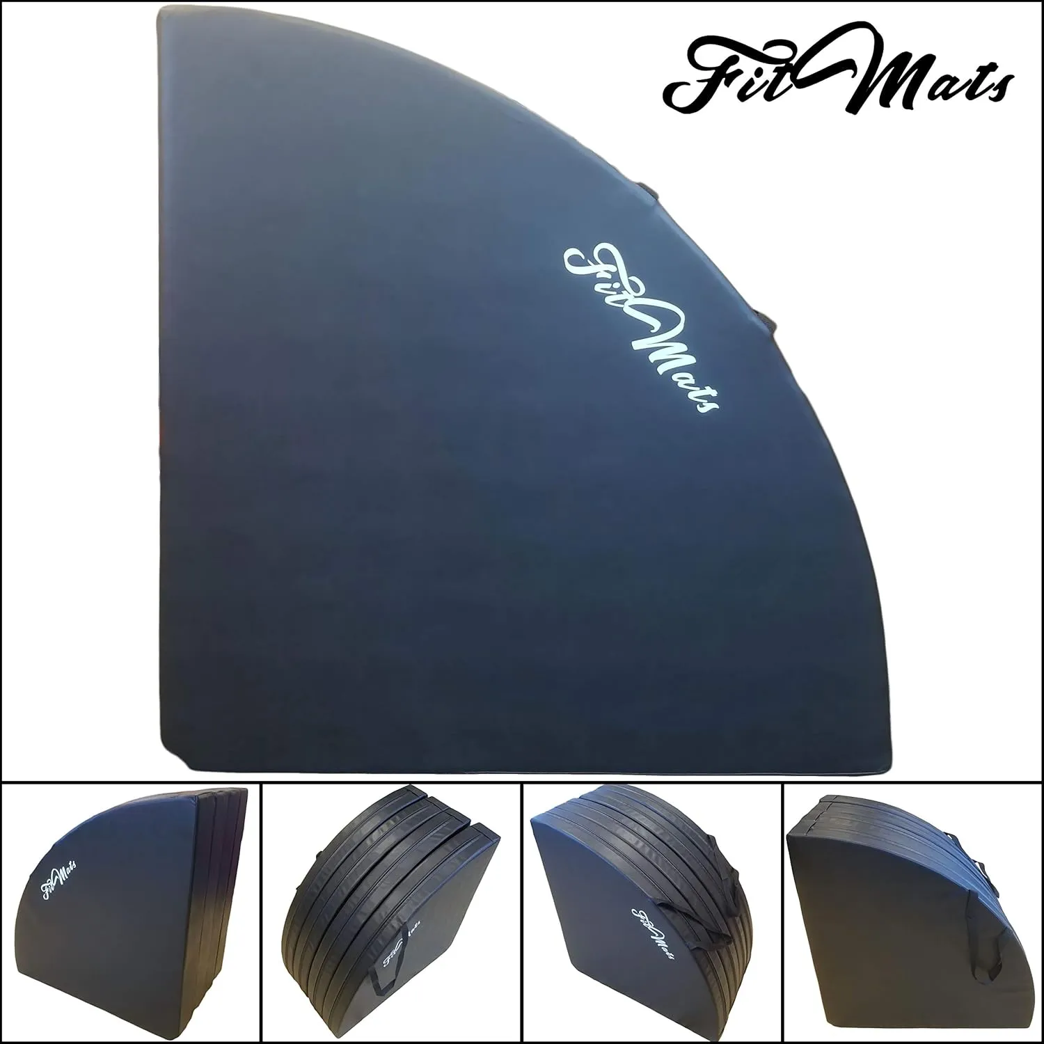 Circular Multi-Use Skid Proof Portable Dance Pole Crash Mat. 6 Foot Wide Pink/Black Exercise and Yoga Safety Cushion w/EPE Foam Padding & Pleather Covering for Superior Protection.