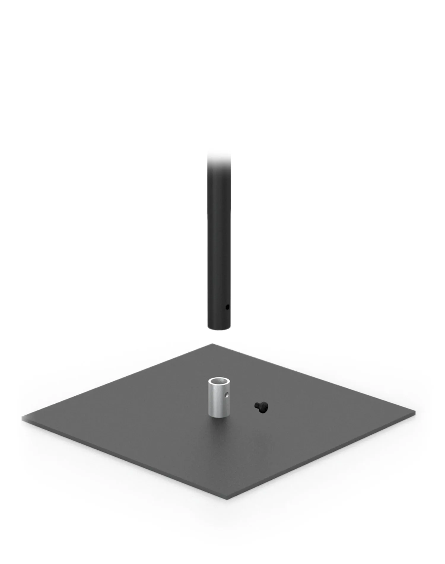 Classic Banner Stand 12 Wide Square Base | Black