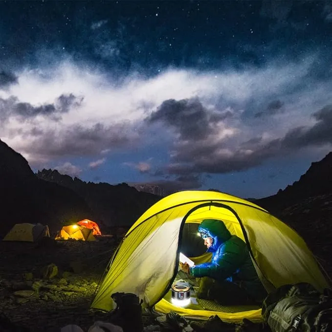 Collapsible Camping Lantern LED Solar Light USB Rechargeable Lamp Outdoor