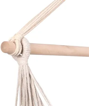 Comfortable Hanging Rope Hammock Chair Swing with Cushions and Carrying Bag, for Relaxation at Home or Outdoors