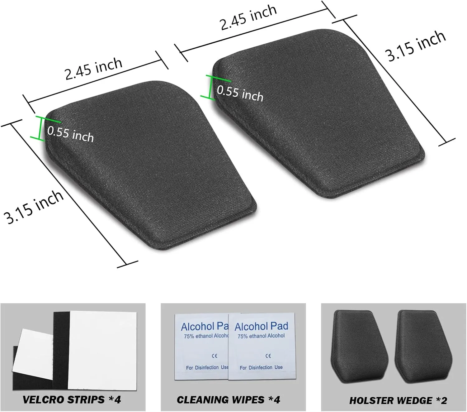 Concealed Carry Wedge Kit - Universal Holster Foam Pad for Gun, IWB Pad to Reduce Printing and Discomfort, Enhance Comfort AIWB Cushion