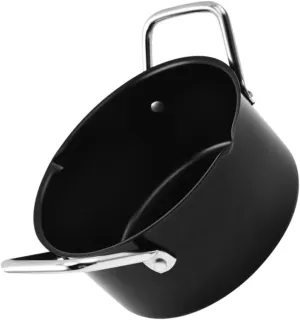 Convenient Home Pot 1pc Outdoor BBQ Pot Non-Stick Lightweight Saucepan for Cooking Camp Kettle
