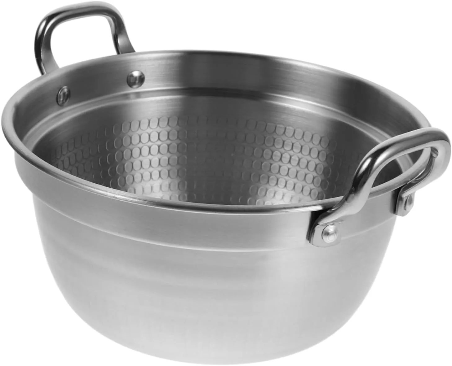 Cooking Pot for Outdoor Ramen Noodle Pot Double Handle Soup Pot Fast Heating Ramen Pot Camping Pots and Pans Set 304 Stainless Steel 19cm