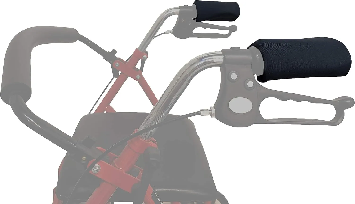 Crutcheze Rollator Walker Padded Hand Grip Covers Designed in USA Moisture Wicking, Comfort, Fashion, Washable - Walker Handle Cushion - Mobility Aid Accessories
