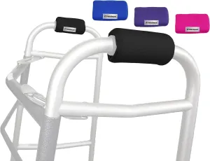 Crutcheze Walker Padded Hand Grip Covers Premium USA Designed Moisture Wicking, Comfort, Fashion, Washable - Standard Walker Handle Cushion - Mobility Aid Accessories