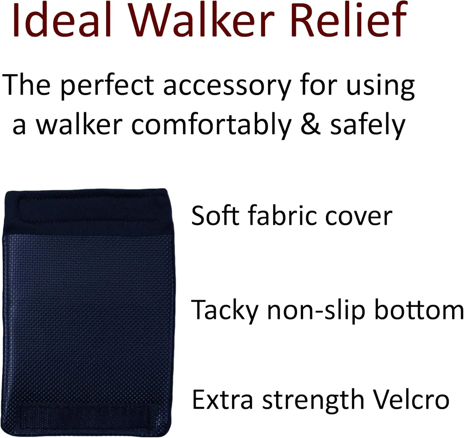 Crutcheze Walker Padded Hand Grip Covers Premium USA Designed Moisture Wicking, Comfort, Fashion, Washable - Standard Walker Handle Cushion - Mobility Aid Accessories