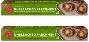 Culinary, Unbleached Parchment Paper - Multipurpose, Non-Stick Paper - 15" x 33' - 41 sq ft - 2 Pack