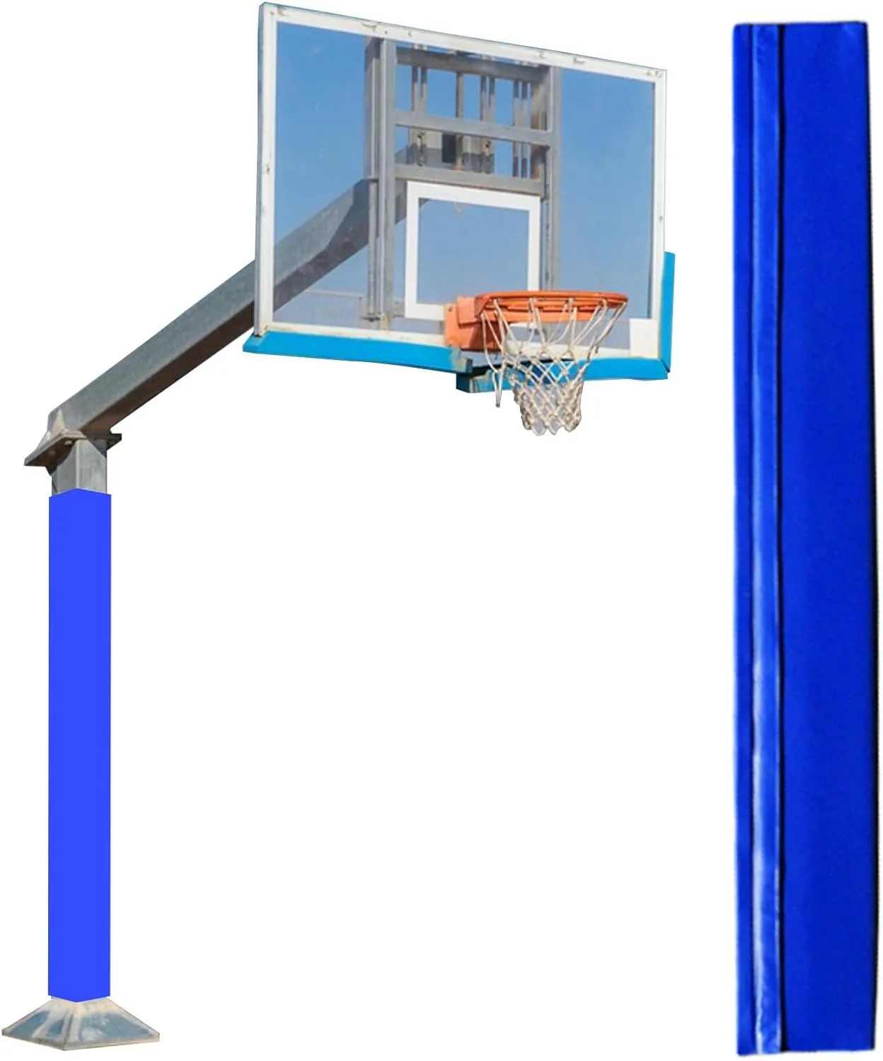 Customizable Basketball Hoop Padding for Pole, UV-Resistant Playground/Basement/Garage Safety Pad, All-Weather Wrap Around Pole Protection Pads