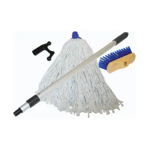 Deck Brush Kit With Mop & Boat Hook