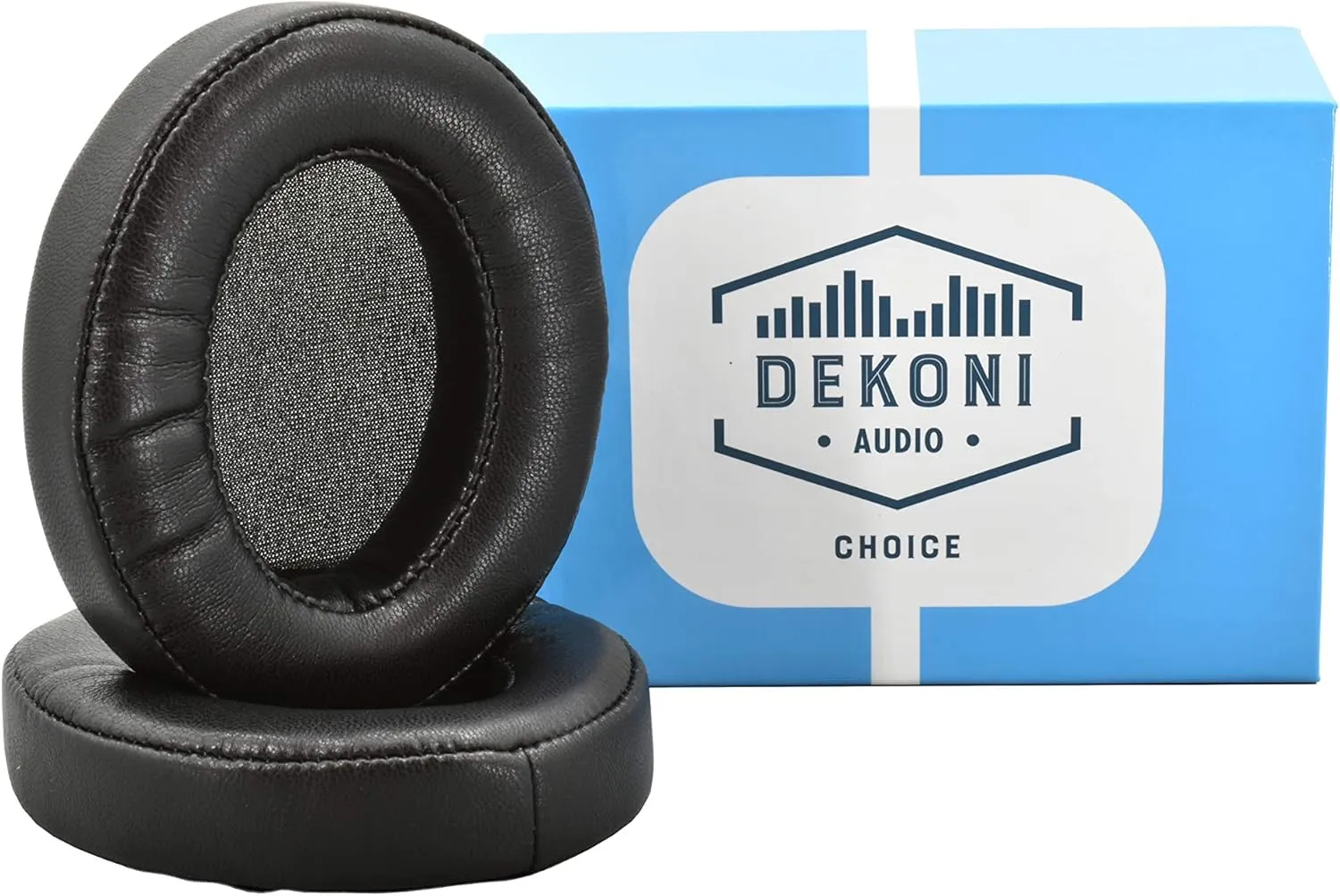 Dekoni Replacement for Audeze Mobius and Penrose Earpads, Gaming Headset Foam Pads, Black, 1 Pair (Choice Leather)
