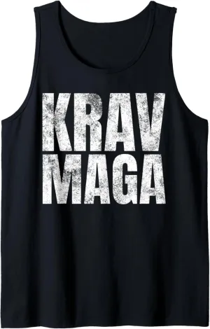 Distressed Krav Maga Israeli Gifts IDF Self-Defense Training Tank Top