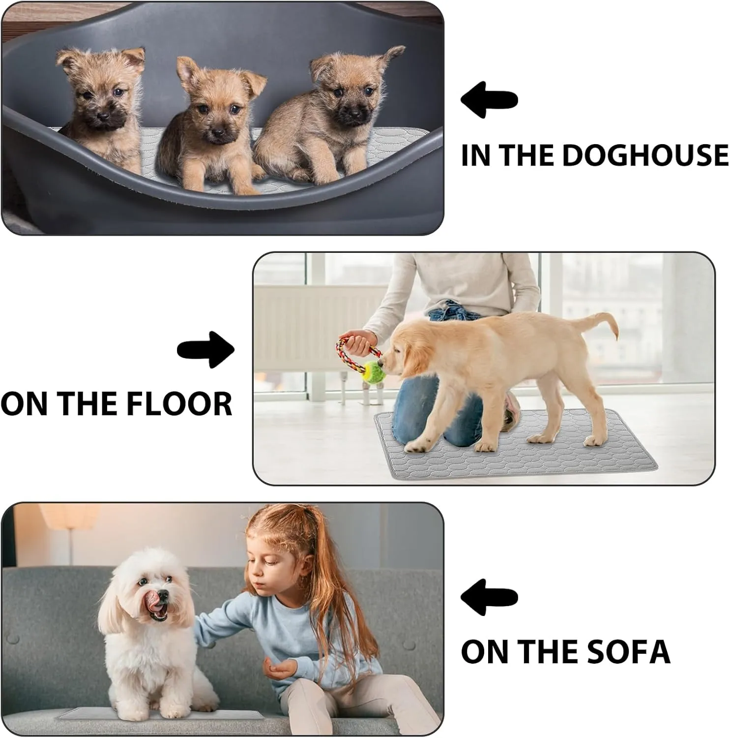 Dog Cooling Mat Large Cooling Pad Summer Pet Bed for Dogs Cats Kennel Pad Breathable Pet Self Cooling Blanket Dog Crate Sleep Mat Machine Washable