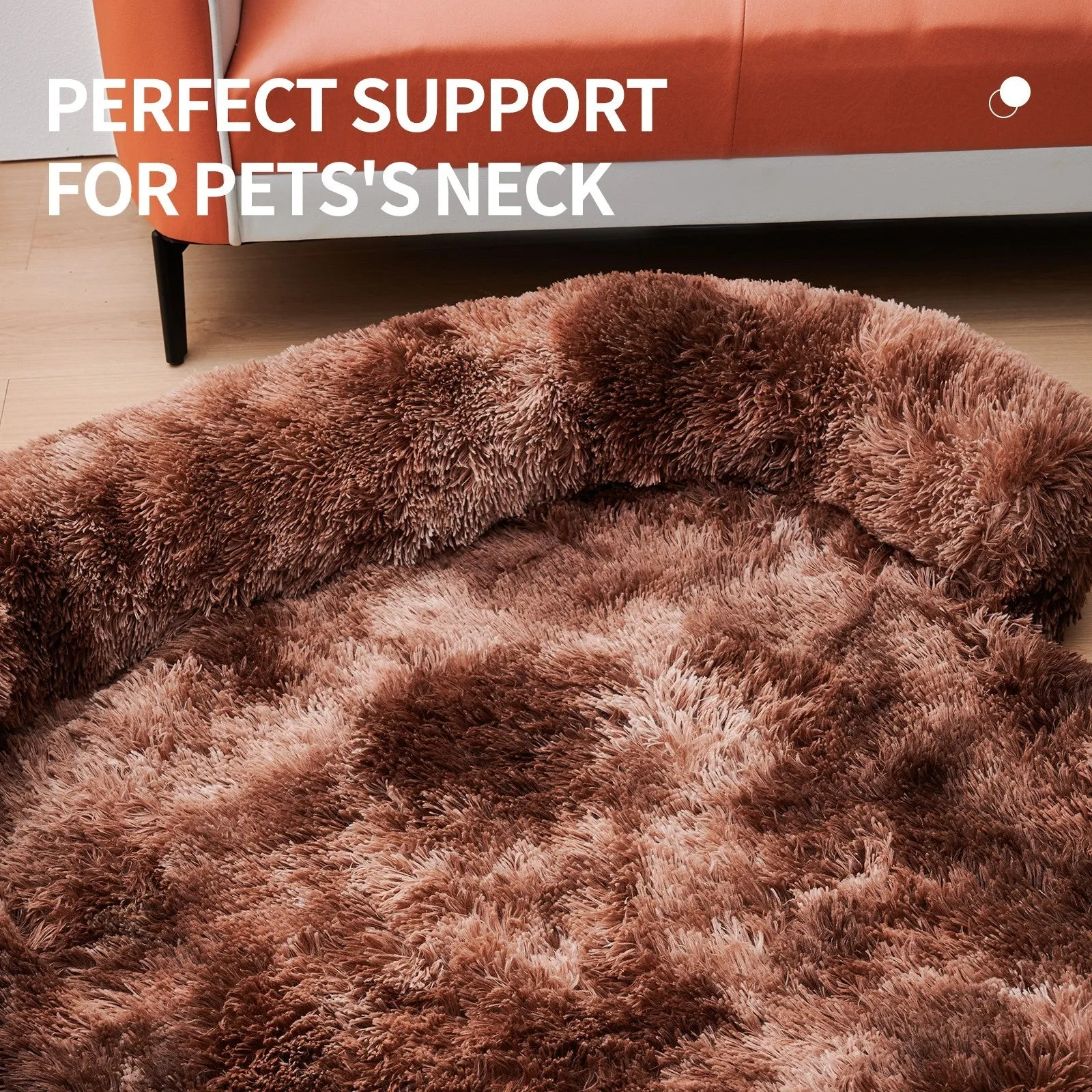 Dog Couch Bed Mat - Fluffy Plush Dog Sofa Bed With Blancket
