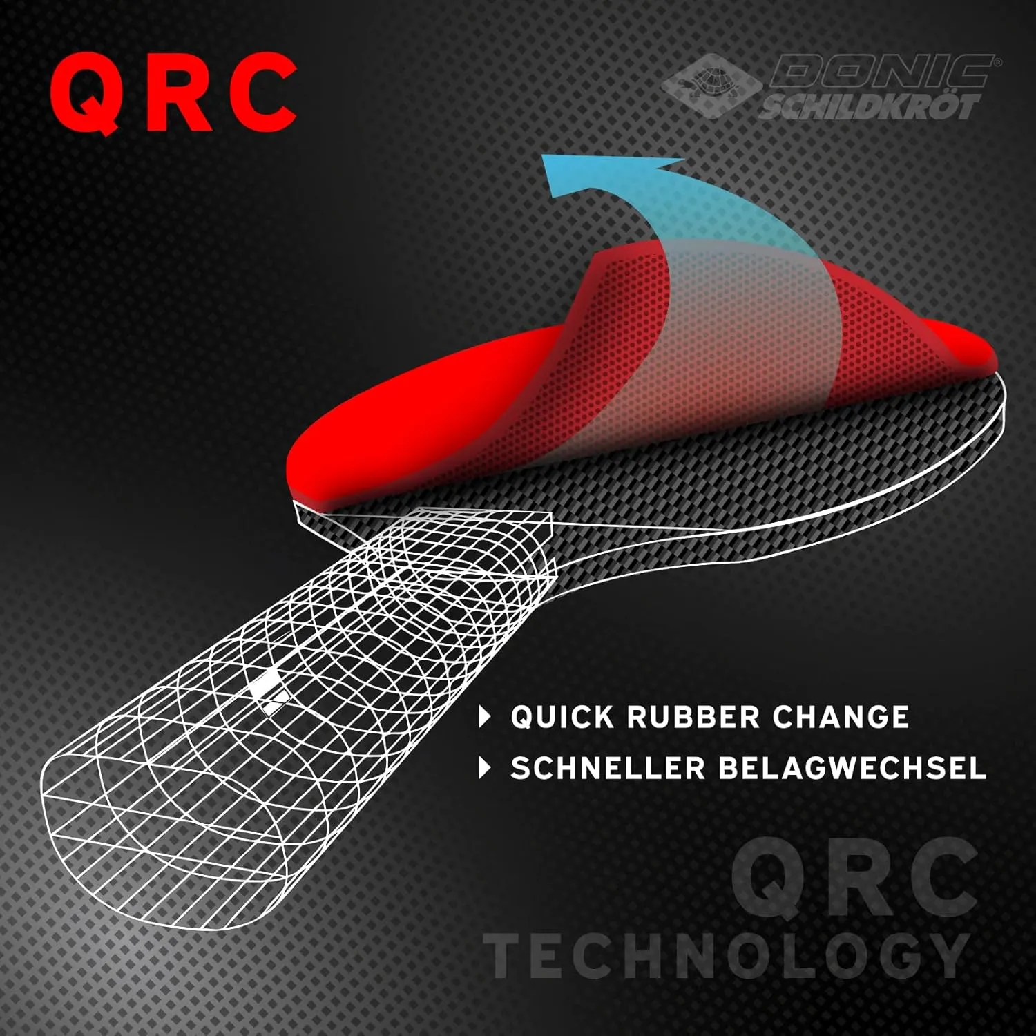 Donic-Schildkrt 100% Carbon Table Tennis Bat CarboTec 7000 Includes Racket Bag One Piece Construction Black
