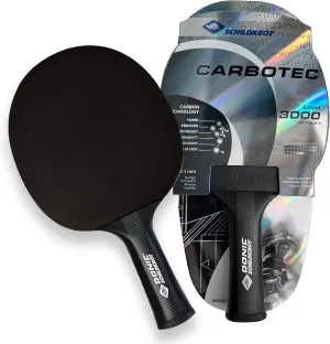 Donic-Schildkröt CarboTec Table Tennis Bat Concave ITTF Rubber 20% 50% and 100% Carbon Selectable
