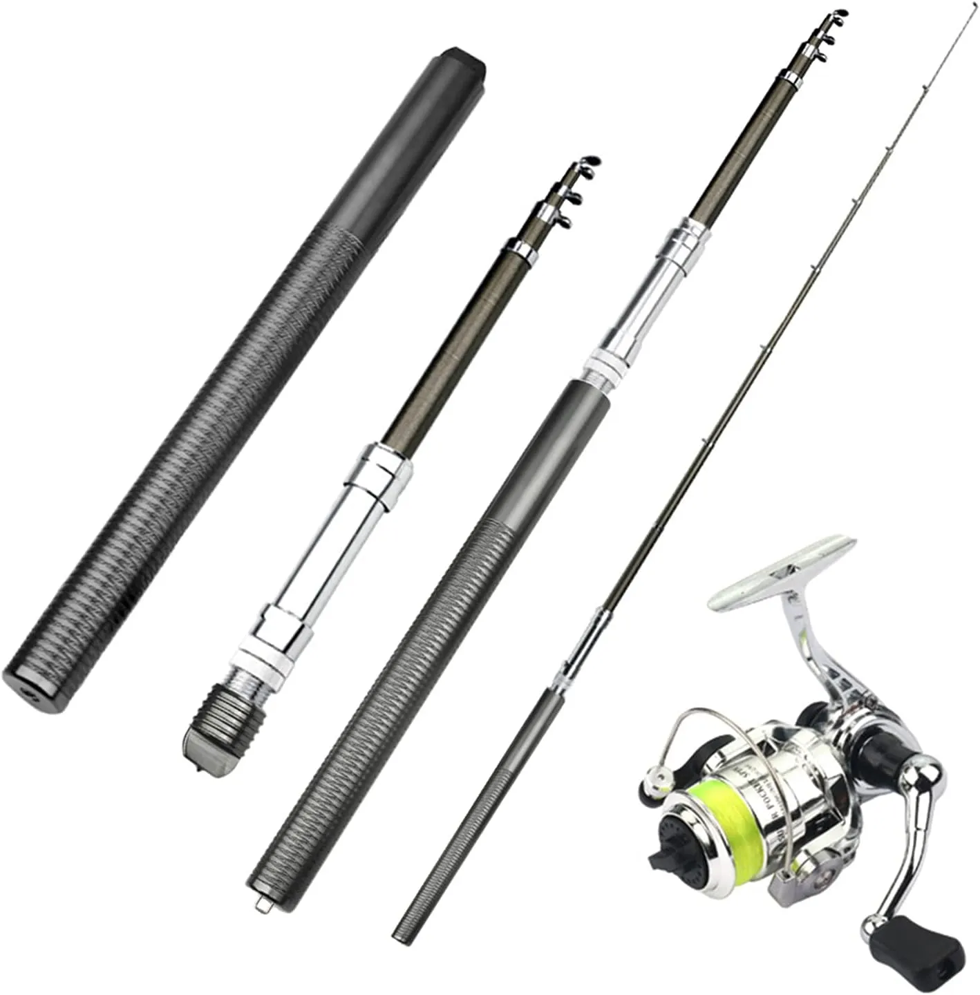 doorslay 1M Portable Fishing Rod Telescopic Fishing Pole   2 1 BB Spinning Fishing Wheel Left/Right Hand Interchangeable Fishing Tackle Kit