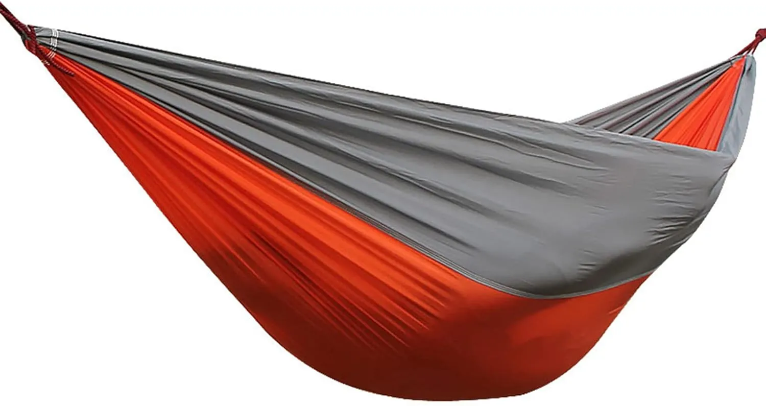 Double Camping Hammock for 1 2 People with Tree Straps, Lightweight Portable 210T Parachute Nylon Hammock for Hiking, Traveling, Backpacking and Backyard,E,250x140cm