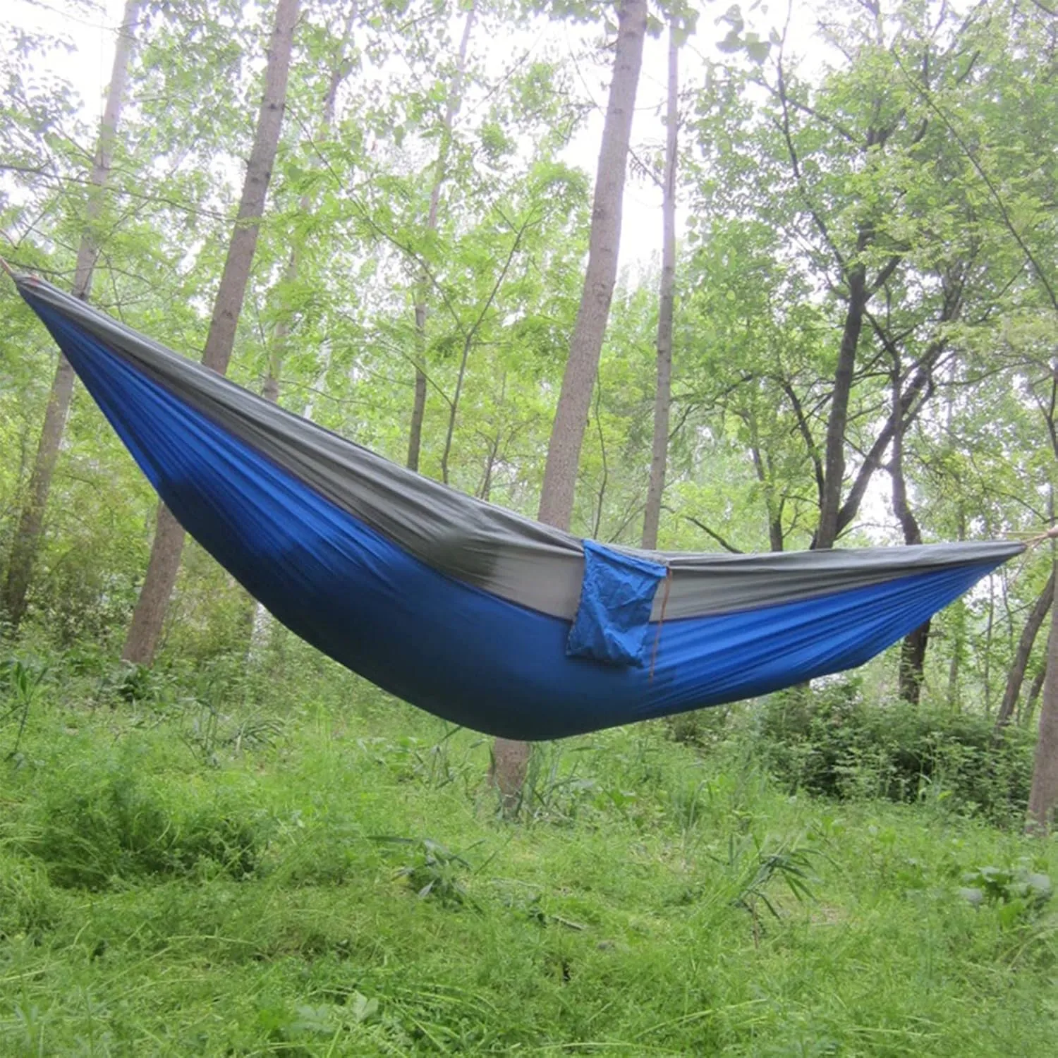 Double Camping Hammock for 1 2 People with Tree Straps, Lightweight Portable 210T Parachute Nylon Hammock for Hiking, Traveling, Backpacking and Backyard,G,250x140cm