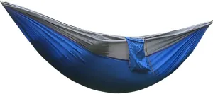 Double Camping Hammock for 1 2 People with Tree Straps, Lightweight Portable 210T Parachute Nylon Hammock for Hiking, Traveling, Backpacking and Backyard,G,250x140cm