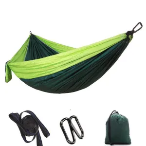Double Ready-made selection Portable Parachute Oversized savings Green Hammock Resistant Nylon Ultralight