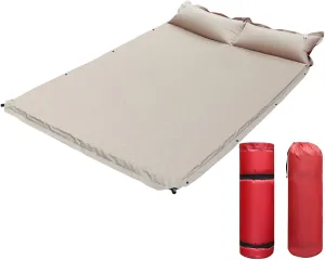 Double Sleeping Pad Self Inflating, Camping Mat with Pillow, Portable Camping Mattress for Tent Traveling Hiking, Car Mattress Guest Sleeping Pads