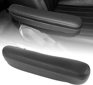 Driver Side Black Front Seat Armrest Replacement Compatible with 2016 2017 2018 2019 F-iat 500, Adjustable Arm Rest Elbow Support Pad, Replaces 6BV31KRLAA