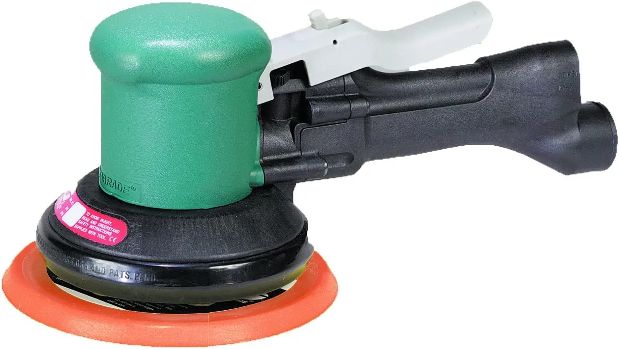 Dynabrade 58419 Two-Hand Dynorbital Random Orbital Sander, Self-Generated Vacuum, 6-Inch 152mm Diameter