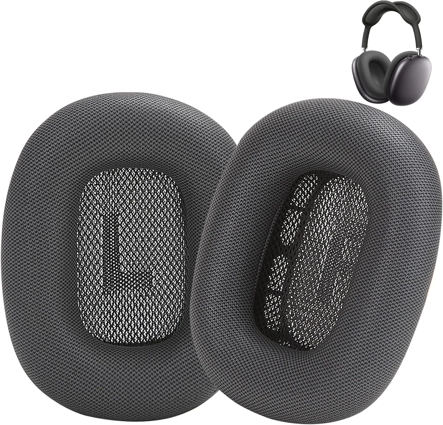 Ear Cushions for AirPods Max Headphones Earpads Replacement Ear Pad Covers Earmuffs with Protein Leather, Memory Foam and Magnet Black