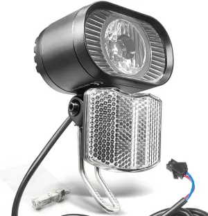 Ebike Ultra Bright 50LUM EBike Headlights WUXING QD522 - Compatible with 24V/36V/48V/52V/60V Electric Bicycles & Scooters - LED Night Riding Headlight for Road and TrailElectric motorcycle(SM Plug)