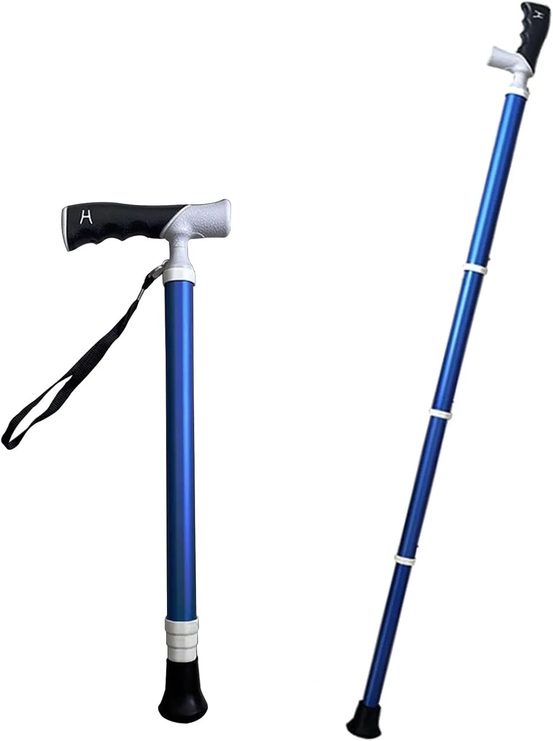 Elderly Walking Stick Nordic Walking Poles for Men 90° Rotating Handle Cane Ultralight Telescopic Backpacking Walking Stick(42~116cm)