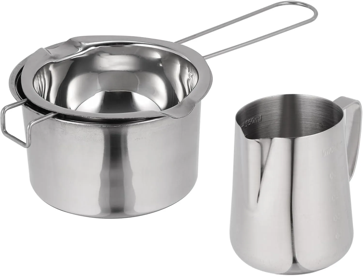 Elevate Your Cooking Game Compact Stainless Steel Chocolate Pan Safe Handle Design Hiking Cookware