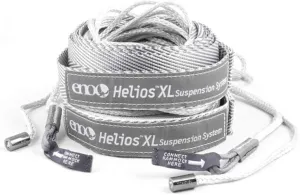 ENO Helios XL Suspension System - Ultralight Tree Strap for Hammock - Hammock Accessories for Camping, Hiking, and Backpacking - Grey