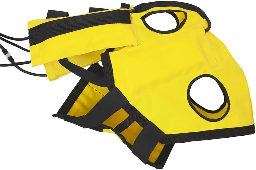 Equine Far Infrared Heating Tmj Hood. 2 Far Infrared Inserts. Electric Heating Pad With Self Fastening Straps. Heat Pad To Help Relieve Frontal Sinuses, Throat & Jaw. Machine Washable Cover.