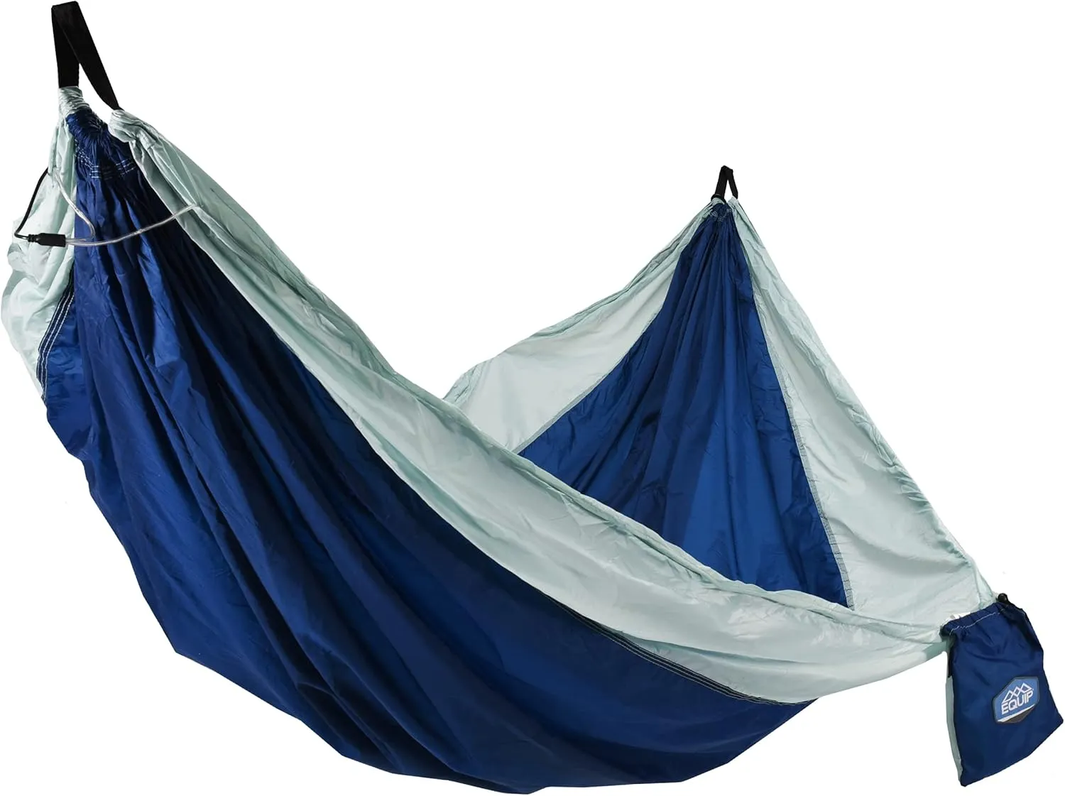 Equip Outdoors Portable Camping Illuminated Hammock, Hanging Kit Included, Two Person Light Up Hammock, Blue, 124'' L x 77'' W (99554)