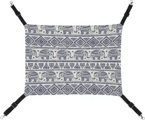 Ethnic_Elephant Hanging Cat Bed Soft Breathable Pet Hammock for Cage Pet Sleeper for Kitten Ferret Puppy Rabbit